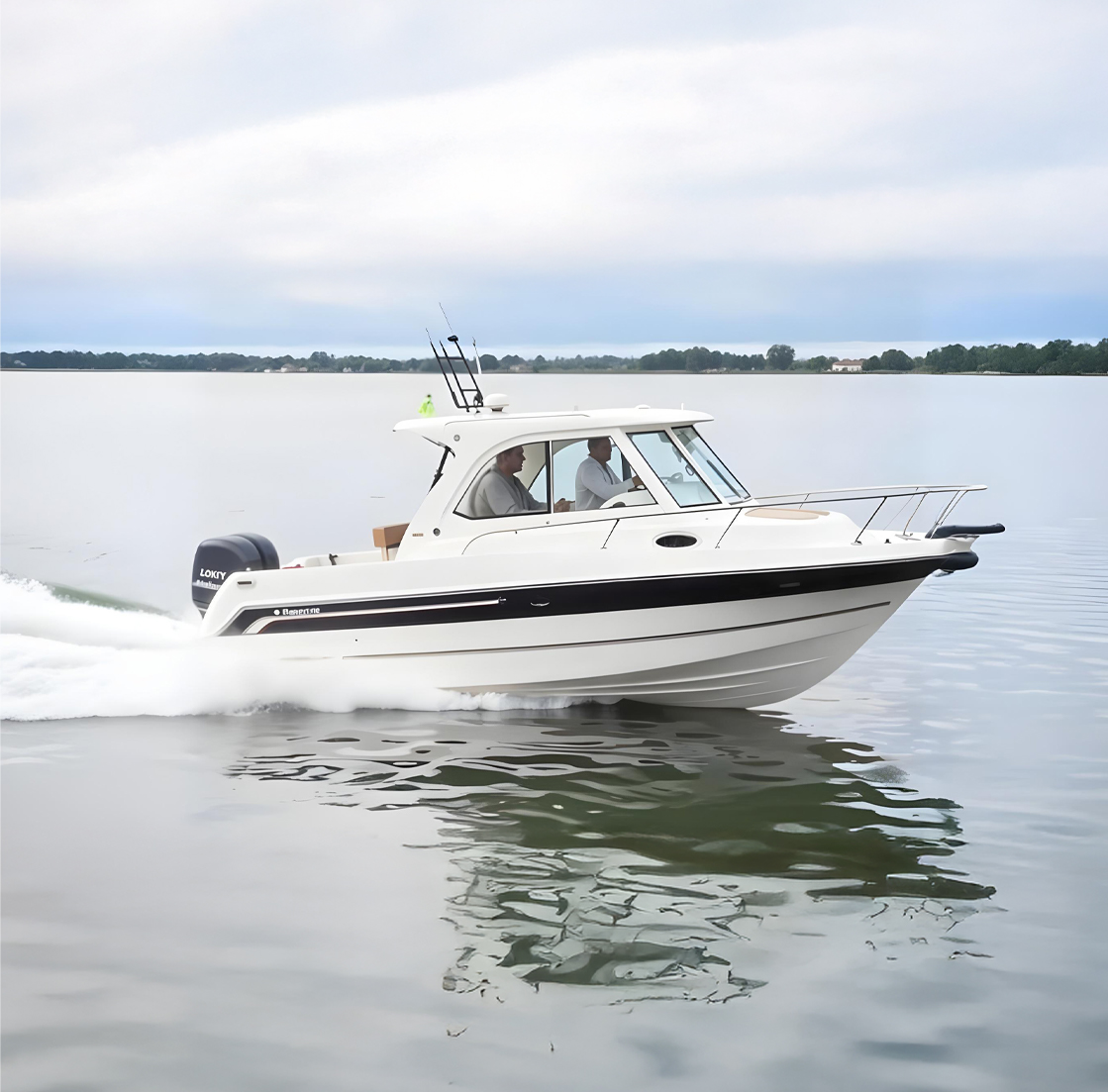 Motorboot auf dem Zürichsee